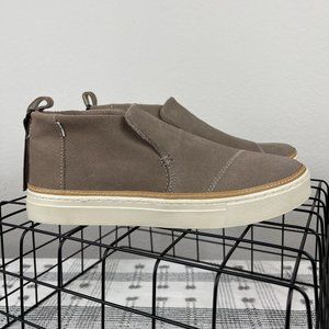 NEW Toms Women's Paxton Suede Slip On Shoes Taupe Ankle Boot Bootie Sneaker 9